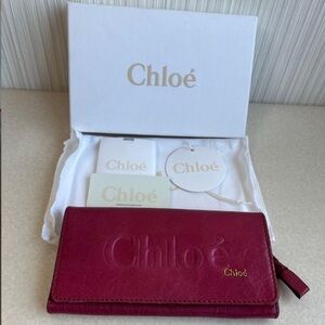 Chloe Pink Leather Wallet
